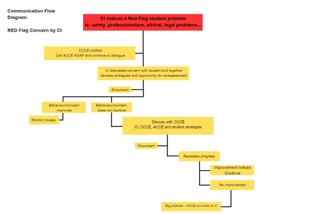 General Concern By CI Of The Student Flowchart