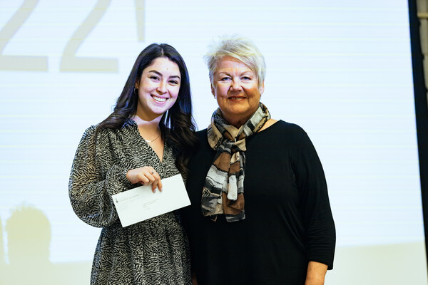 Elina Provad and Viivi Riis standing together.